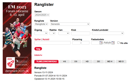 Ranglisten